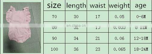 Baby Solid jumpsuit Toddler Girl sleeveless romper ruffle cloth for 0-2T