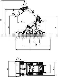 China mini skid steer loader with attachments, like auger, lawn mower, trencher, etc.