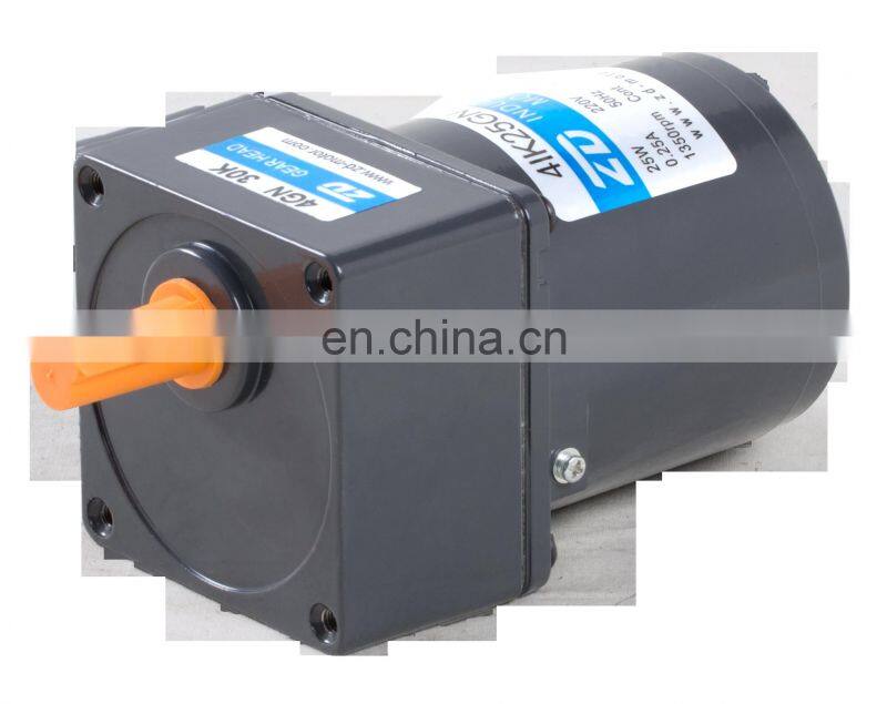 Low speed long life single phase 220V 120W AC induction gear motor for packing machine