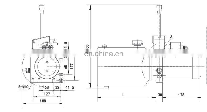 hydraulic power unit dc 12v 1.6kw for manual electric stacker