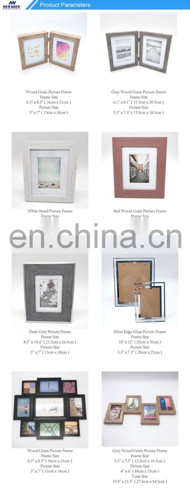 Wholesale Simple Art Glass Picture Frame For Wedding Transparent Glass Panel Photo Frame