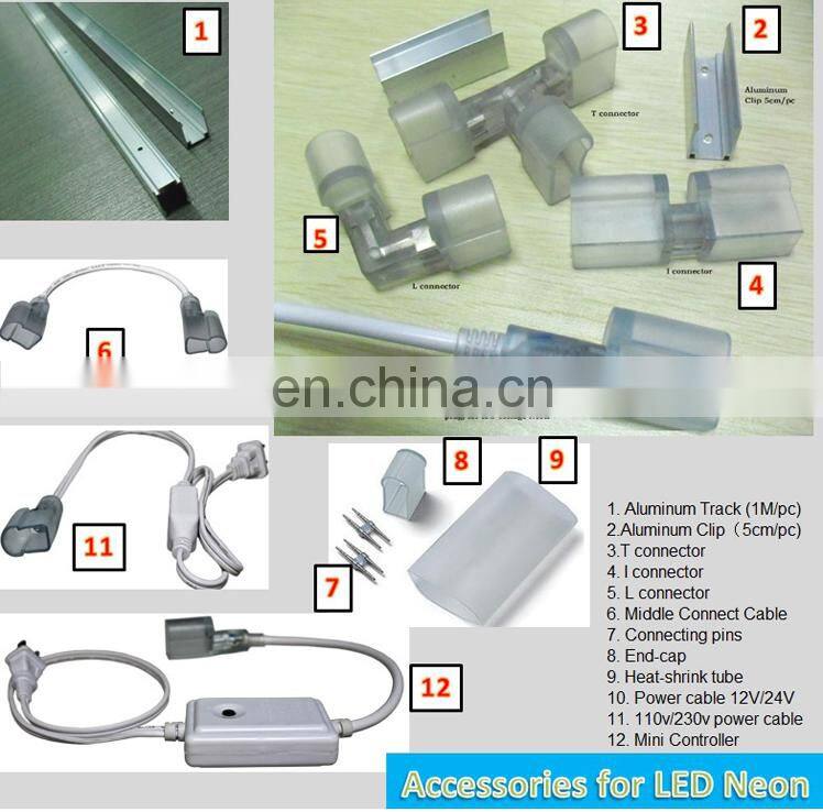 Silicon neon rope lights pink 12V 24V Neon Flex 6mm 8mm led thin neon rope