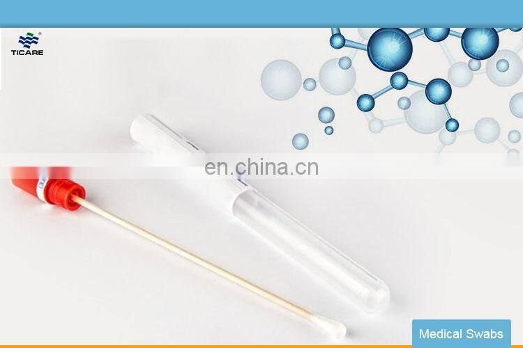 Lab disposable medical swab with applicator