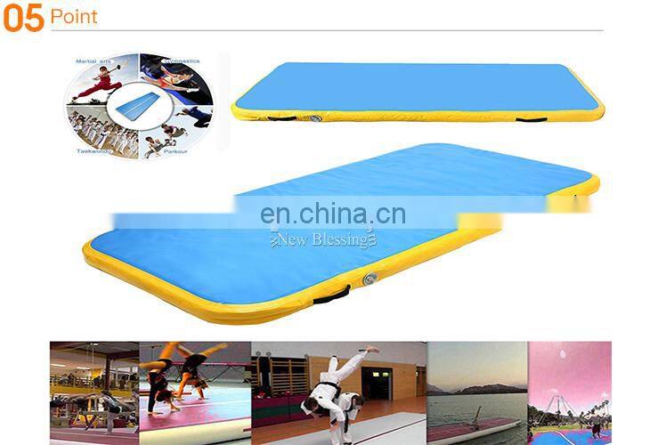 5m x 1m Factory Tumbling Gym Game Mat Drop Stitch Fabric Inflatable Air Track For Sale