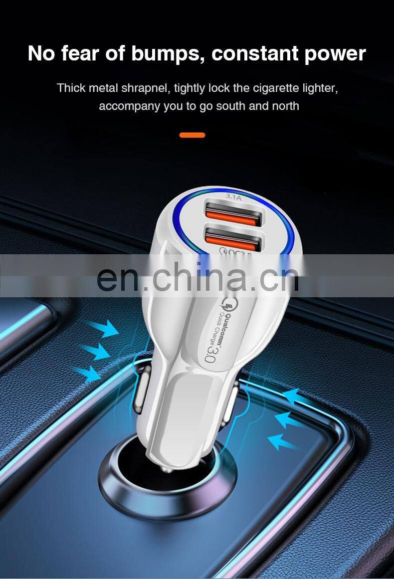 Usb Car Charger Shenzhen 2020 New Arrival Factory Wholesale For Apple Iphone 11/6/7/8 Mobile Phone Qc 3.0 Usb Charger