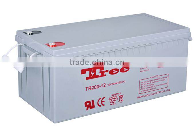 Free Maintenance absorbed glass mat batteries 12v 200ah agm battery manufacturer