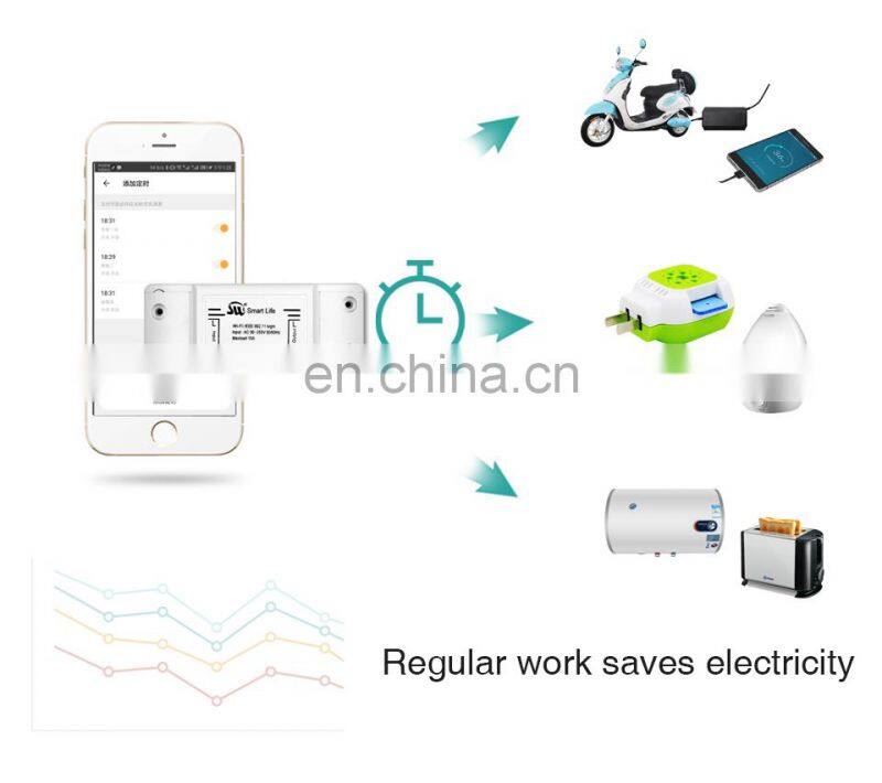 DIY WiFi Smart Light Switch Universal Breaker Timer Smart Life APP Wireless Remote Control Works with Alexa Google Home
