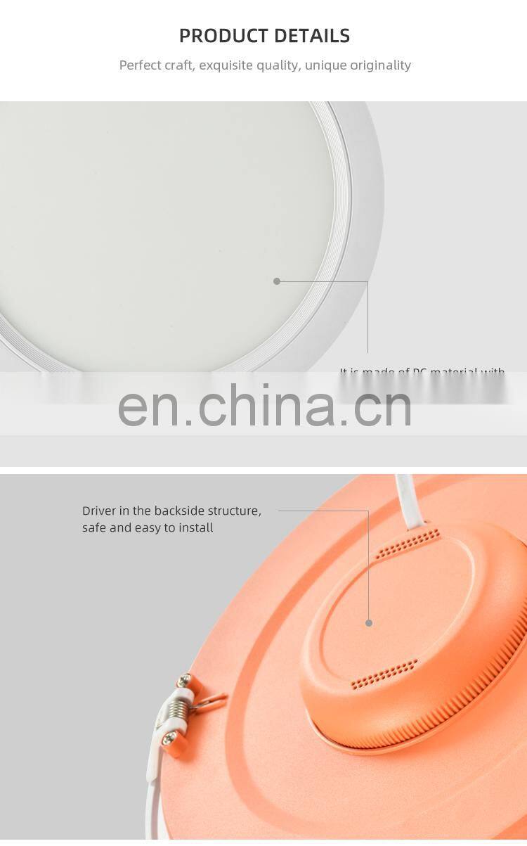 HUAYI High Performance SMD Recessed 3w 6w 10w 15w 18w 20w Square Round Indoor Living Room LED Panel Light