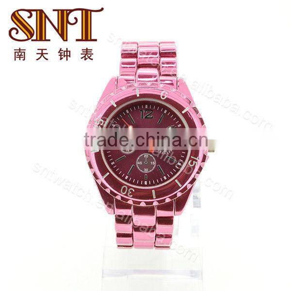 SNT-WQ028 quartz movement fashion stainless steel case back watch