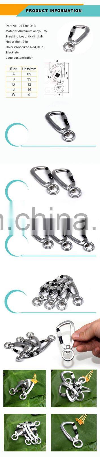 4kn New designed safety carabiner hook for dog leashes, hiking carabiner,wholesale camping sling swivel carabiner hook