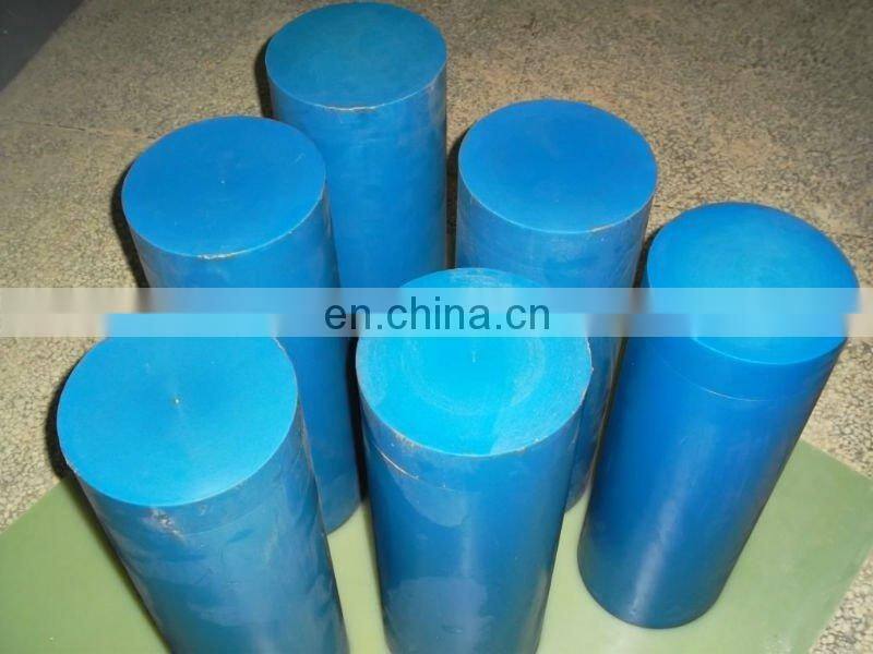 Blue color PA6 bar/ natural blue mc Nylon threaded rod