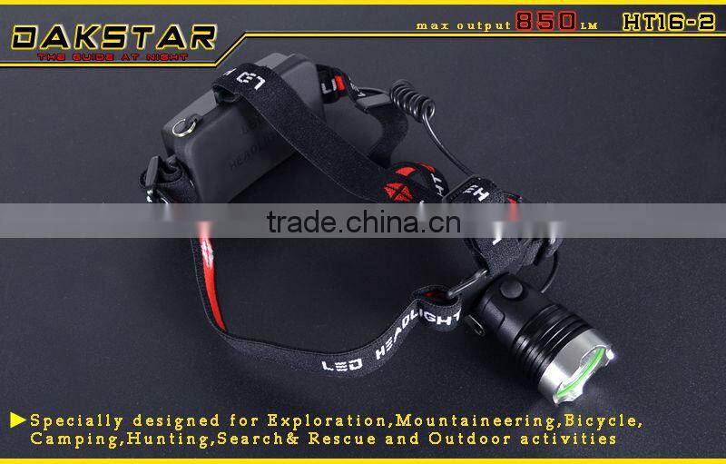 DAKSTAR HT16-2 CREE XML T6 850LM 18650 Aluminum Hunting LED Lights Moving Head Light