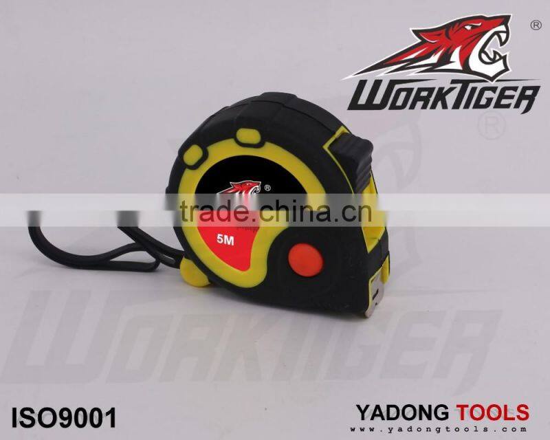 3 stops rubber coated 3m,5m,7.5m10m steel tape measure