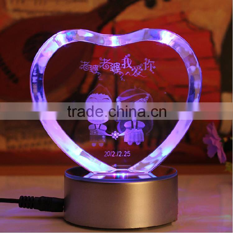 crystal wedding gift crystal music 3D crystal gift