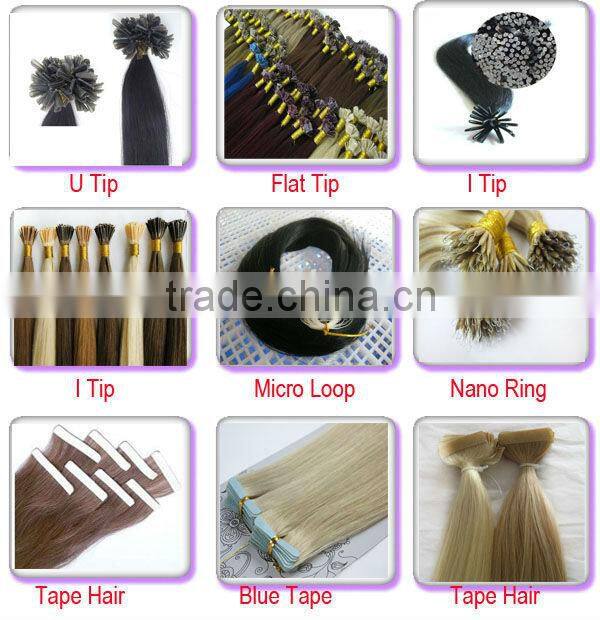 Top quality Mixed color hand tied remy Hair Weft