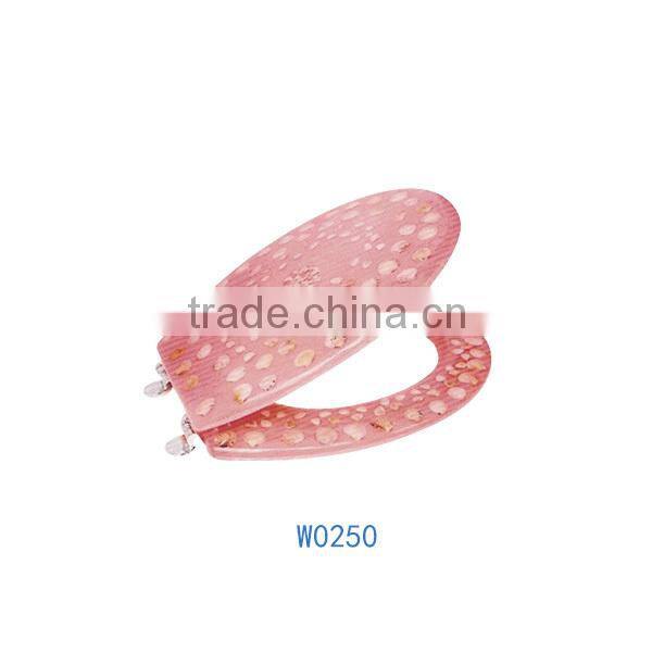 Alibaba polyresin HQ s elegant design pink color decorative toilet seat