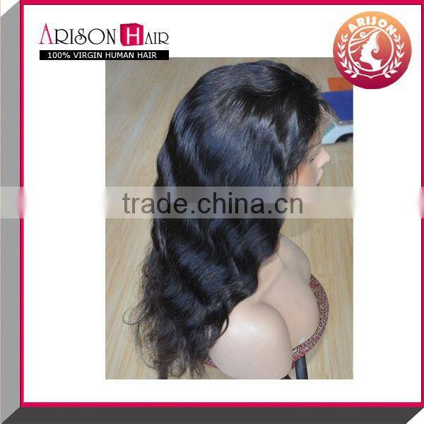 2015 hot seeling popular wig peruvian full lace wig
