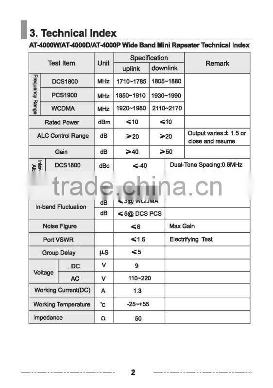AT4000W cell phone repeater 3g