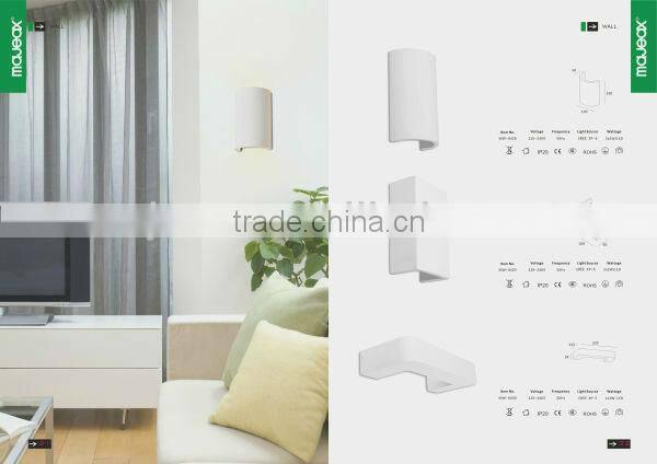 Hotel Electronic Plaster Gypsum Led Wall Lamp 3w