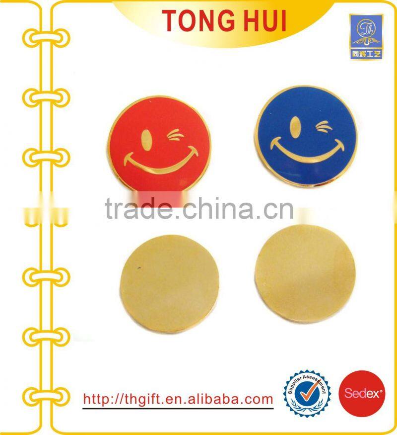 Metal Soft enamel badges yellow car shape