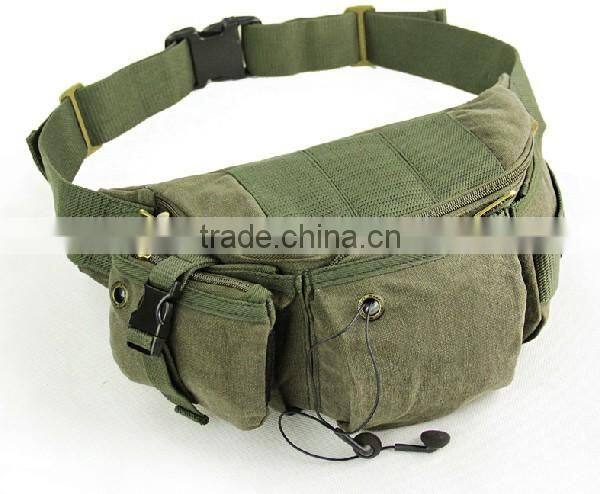 2016 Wholesale cheap men sports canvas waist bag/belt bag