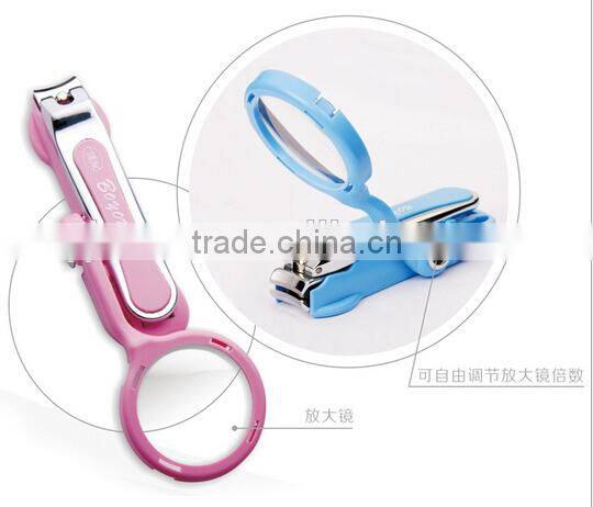 NC2103 New design Plastic Carbon Steel Nail Clipper With Magnifying Glass