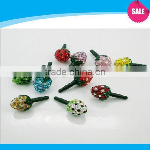 Crystal ball anti dust plug for iphone 4/3gs/3g/ipad/samsung galaxy
