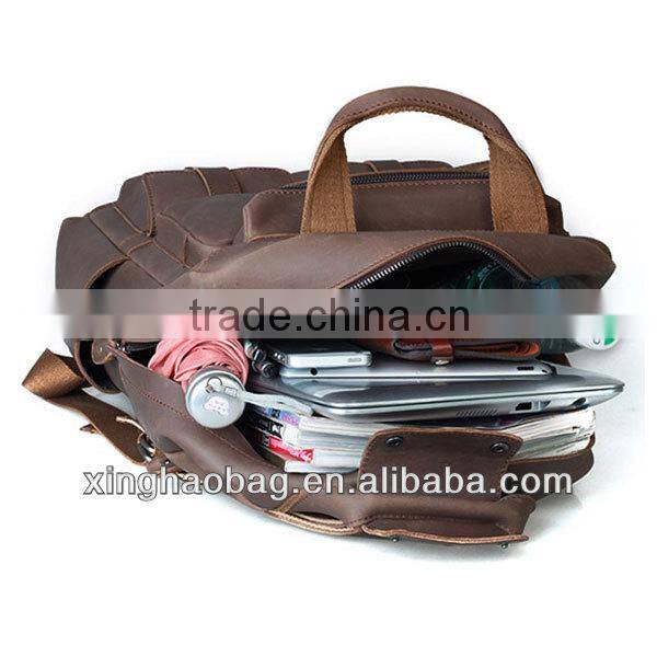 2014 fashion vintage cowhide leather backpack bag for wholesale
