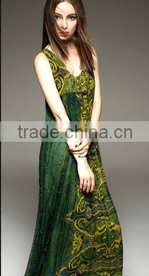 2016 latest design elegant casual dress, summer sleeveless dresses for women