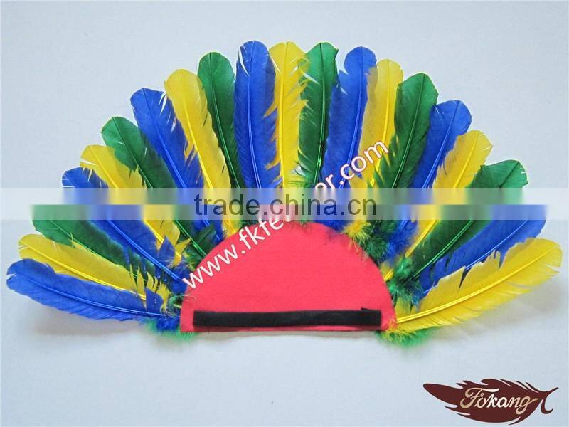 Cheap Wedding Decorations Indian Turkey Feather Headdress And Opera Headdress For Indian Carnival Headdress