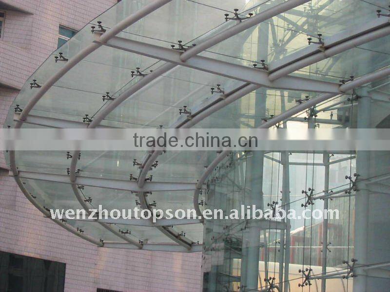 Stainless Steel Routel Fitting , Point-fixed glass wall fitting