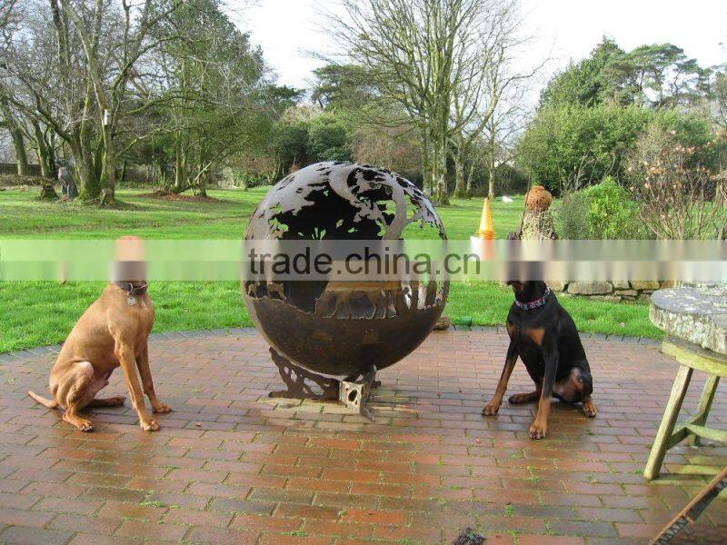 Metal Rust Design Fire Ball Fire Pit Ball