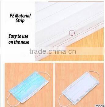 Hot Sale Factory Supplier Disposable 17.5* 9.5 Nonwoven Face Mask Disposable Face Mask