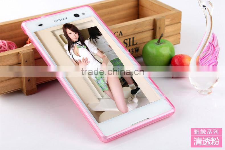 Keno Outer Glossy Inner Matte TPU Gel Cover Case for Sony Xperia C3