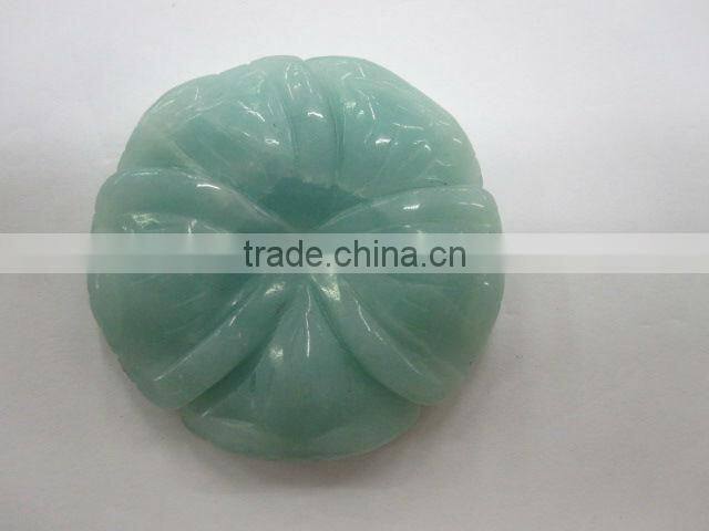 Mixed gemstone carved flower amethyst carved five-petal flower