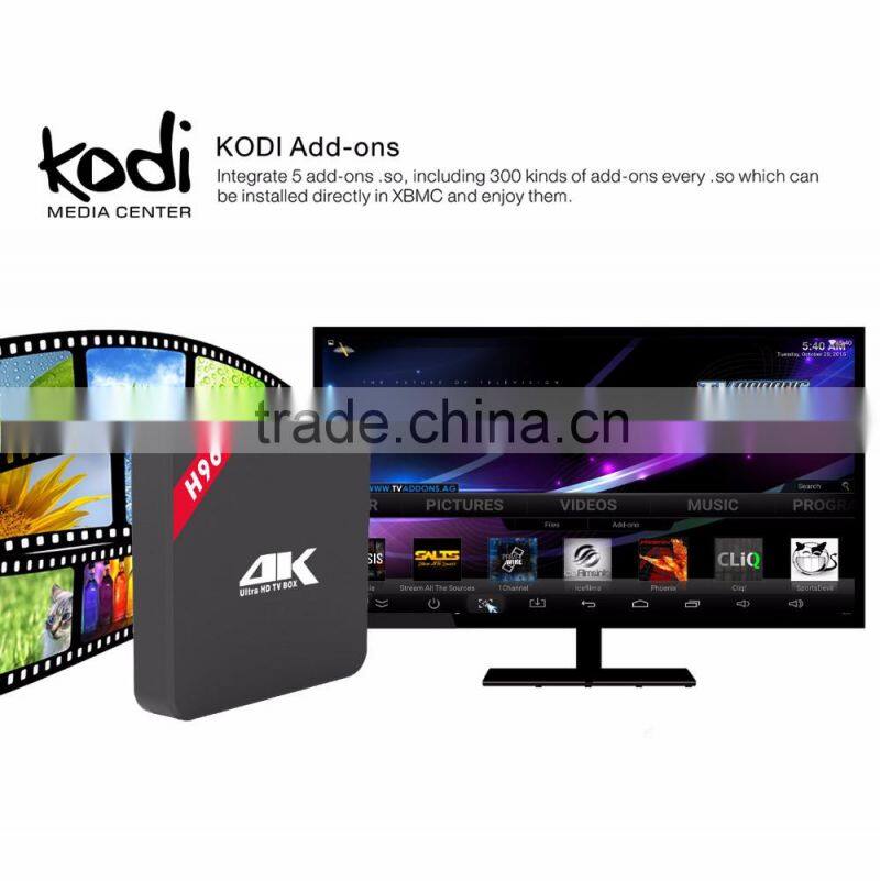 2016 factory hotsale Android TV Box IPTV Amlogic S905 Quad Core Android5.1 DDR3 1G 8G H96