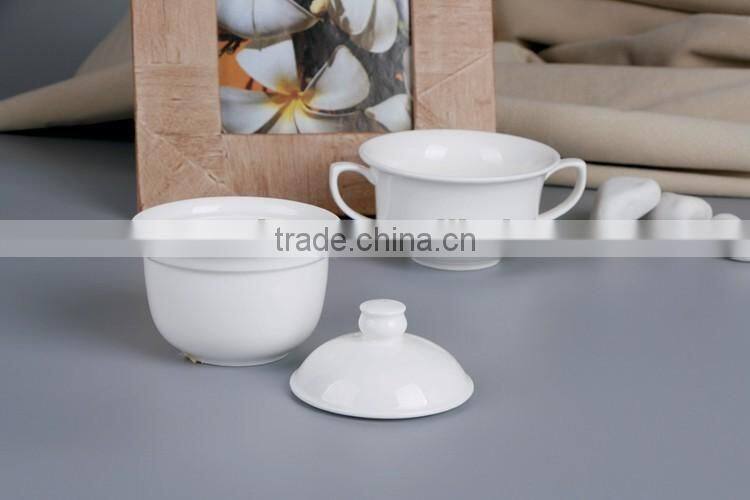 hotel chafing white ceramic soup tureen