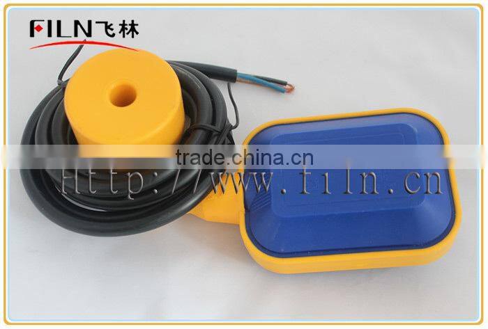 Free shipping cost Rectangle 10A Float Switch for tank water pump float switch with 2 meters wire