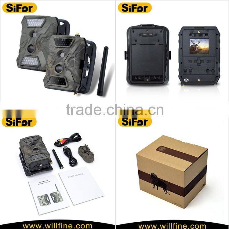 Adjustable PIR range 12-15M deer hunting trail camera with 3G function