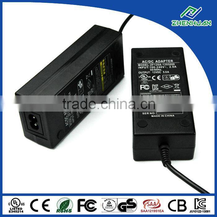 Digital photo frame power adapter 12V 5A laptop power supply UL listed