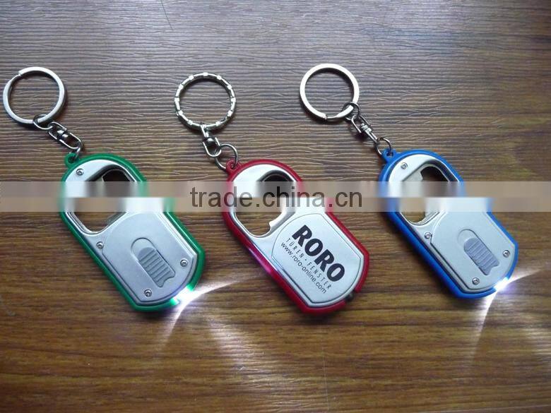 Mini LED keychain with bottle opener keychain