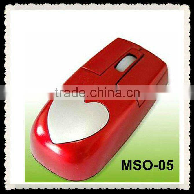 Unique style mouse computer mouse with a heart