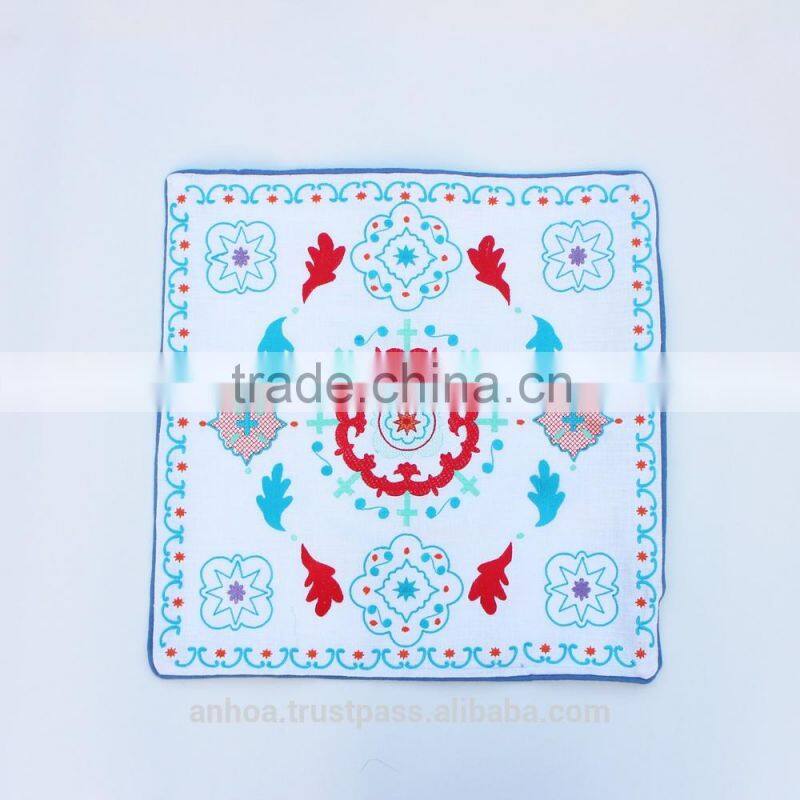 Suzani embroidered pillowcase, cushion cover