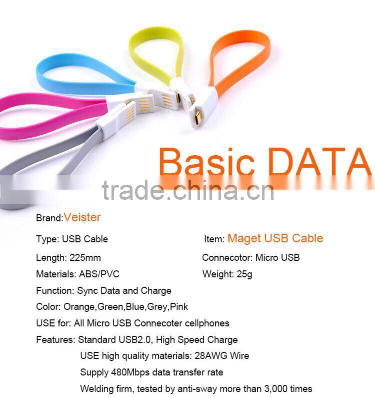 Veister high quality magnet cables for android mobile phone and for ios mobile phoone