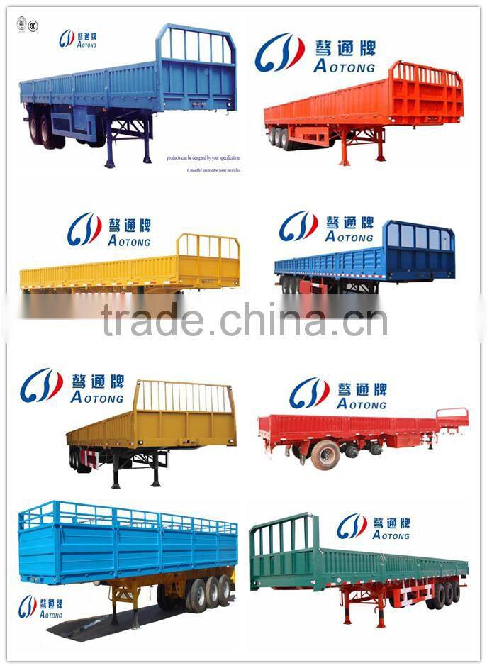 Brand new tri axle 40 feet flatbed type side wall open cargo trailer for sale (ISO twist locks are optional)