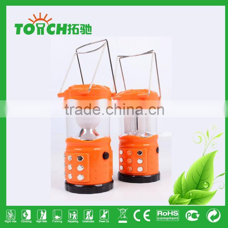 Ball Bulb ABS Plastic Lantern Light Fashion New Design Orange Camping Lamp with Inner Battery and Charger
