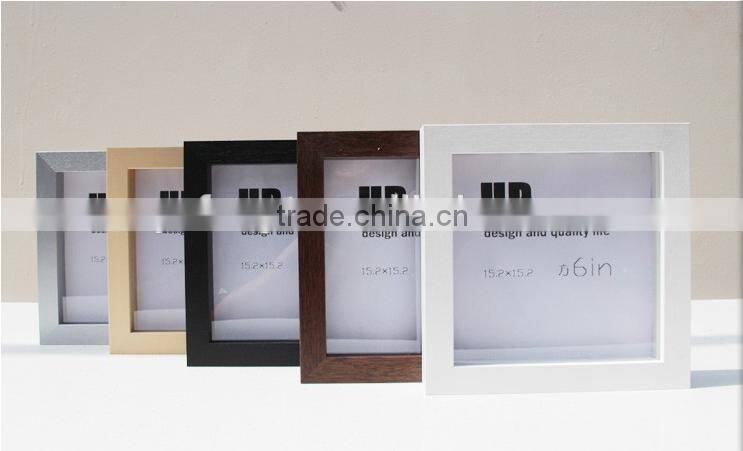 cheap wholesale art 3D deep photo frame wooden shadow box frame