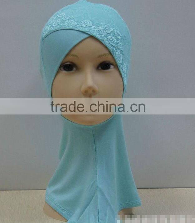 C032 new style lace criss-cross ninja inner underscarf,full underscarf to cover neck