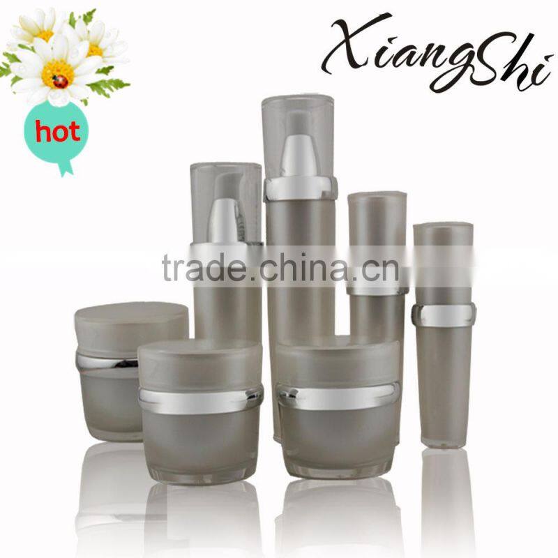 frosted Cosmetic glass bottles jars Set manufacturer in China