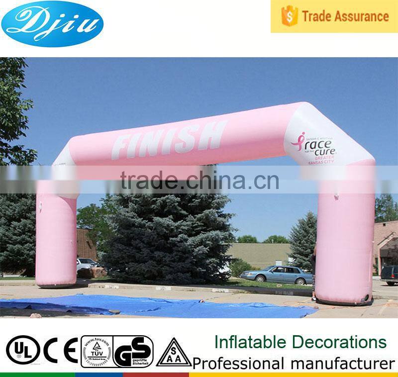 DJ-GM-44 hot sell romantic pink inflatable door arch princess lovely pink inflatable arch for sale